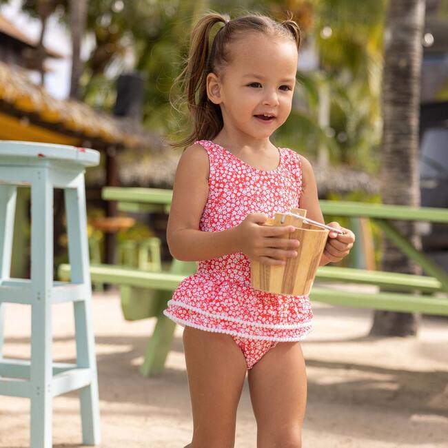 Ditsy Bloom Skirt Swimsuit