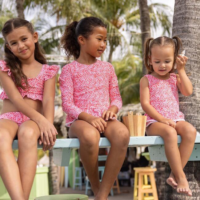 Ditsy Bloom Skirt Surf Suit