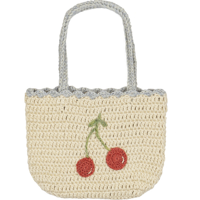 Crochet Purse, Blue Cherries