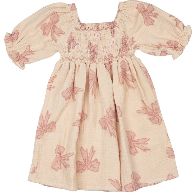 Ivy Dress, Vintage Bows Dusty Pink