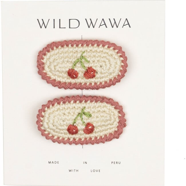 Crochet Clip Set, Red Cherries