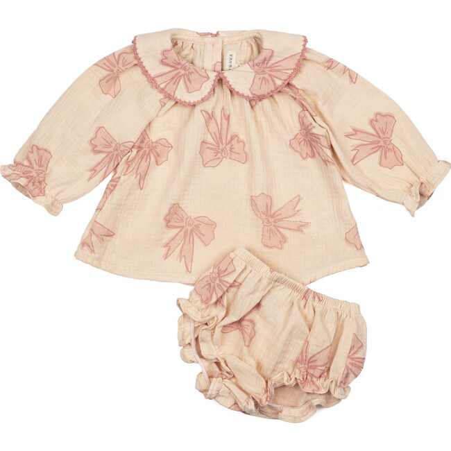 Georgina Set, Vintage Bows Dusty Pink