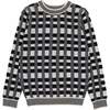 Calvin Sweater, Black/Grey - Sweaters - 1 - thumbnail