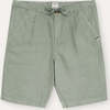 Linen Cotton Shorts, Grey Green - Shorts - 1 - thumbnail