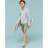 Linen Cotton Shorts, Grey Green - Shorts - 3