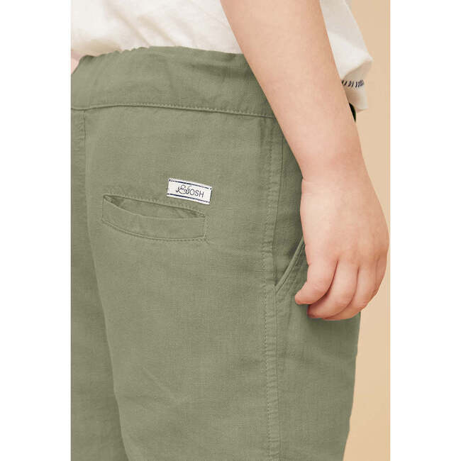 Linen Cotton Shorts, Blue Gray - Shorts - 3