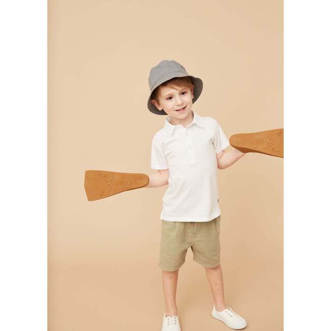 Linen Cotton T-Shirt, Gray Green - Polo Shirts - 5