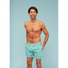 Men's Swim Shorts, Green Puffer Fish - Swim Trunks - 3 - thumbnail