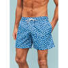 Men's Swim Shorts, Blue Puffer fish - Swim Trunks - 4 - thumbnail