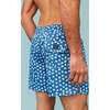 Men's Swim Shorts, Blue Puffer fish - Swim Trunks - 7 - thumbnail