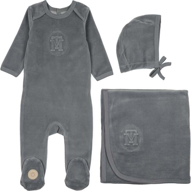 MT Embossed Layette Set, Ocean Blue