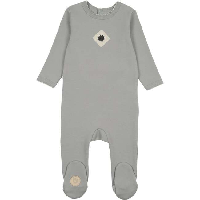 Geo-Floral Footie, Sapphire Blue