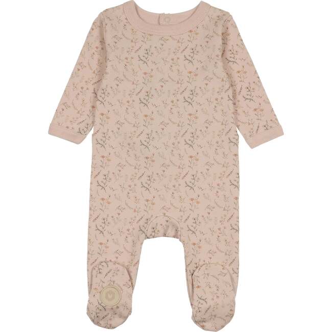 Botanical Girls Footie, Barely Pink