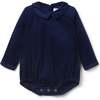 Nolan Long Sleeve Bubble, Navy Corduroy - Onesies - 1 - thumbnail