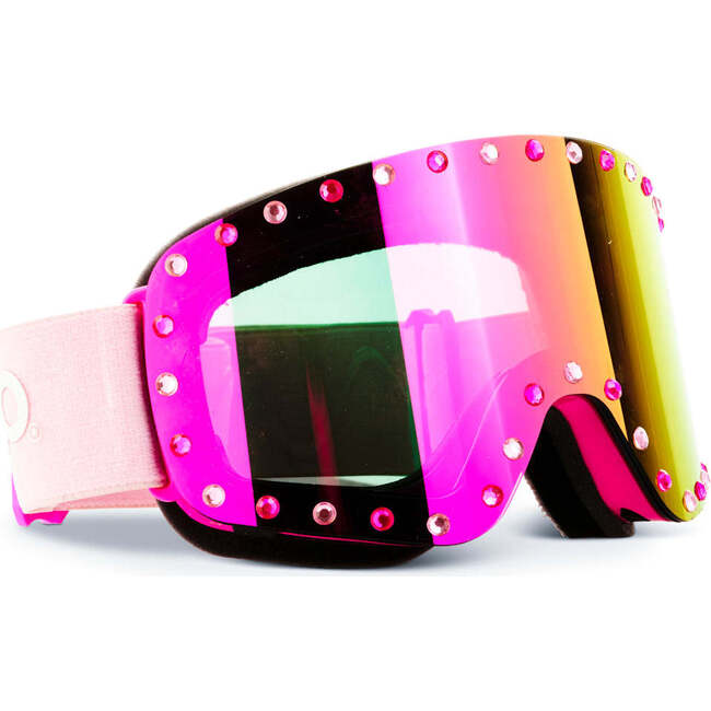 Shining Pink Kids Ski Goggles