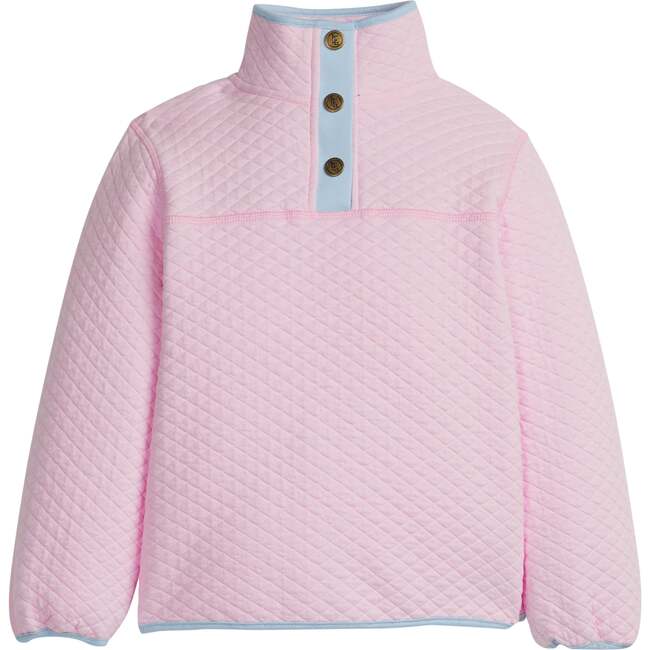 Classic Quilted Pullover, Light Pink / Light Blue