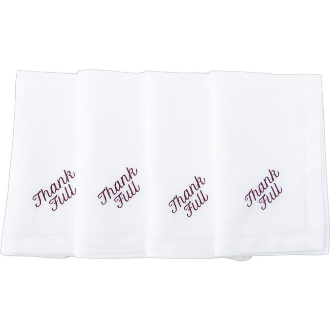 Thank Full Dinner Napkins, Bordeaux