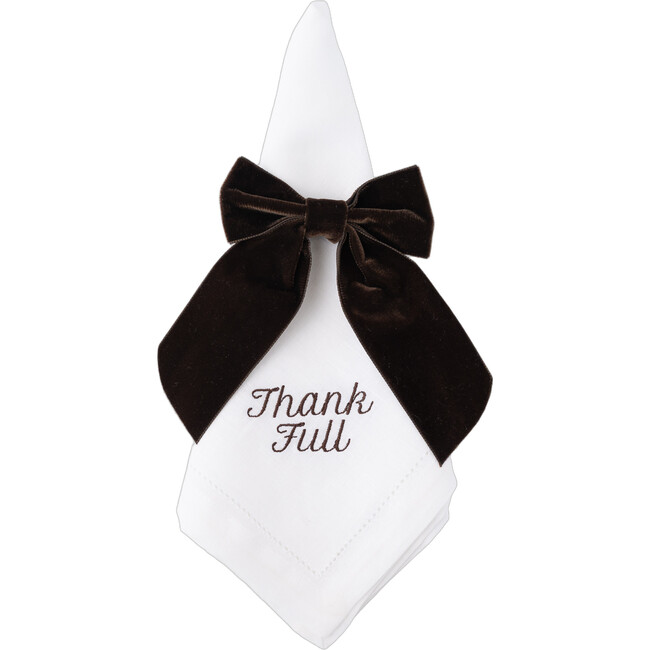Thank Full Dinner Napkins, Brown