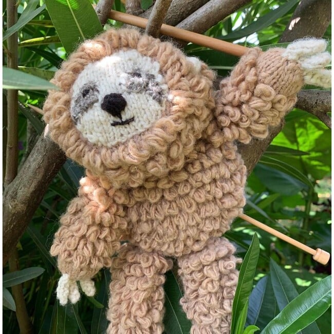 Wool Knit Buddy, Sam The Sloth - Plush - 4