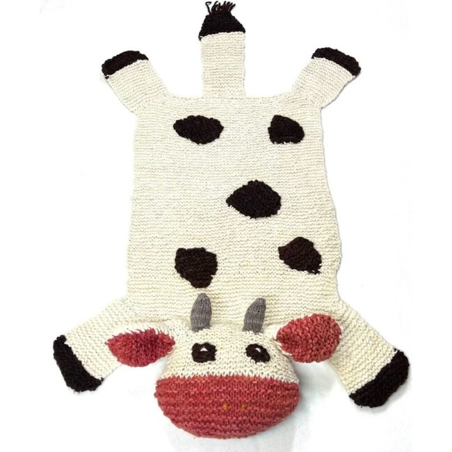 Organic Wool Play Mat + Nursery Rug, Cow - Playmats - 3