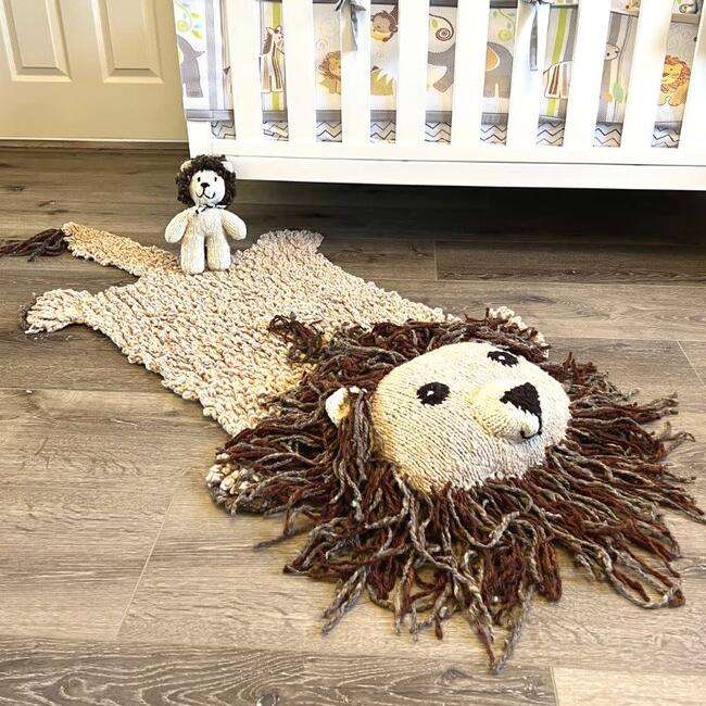 Organic Wool Play Mat + Nursery Rug, Lion