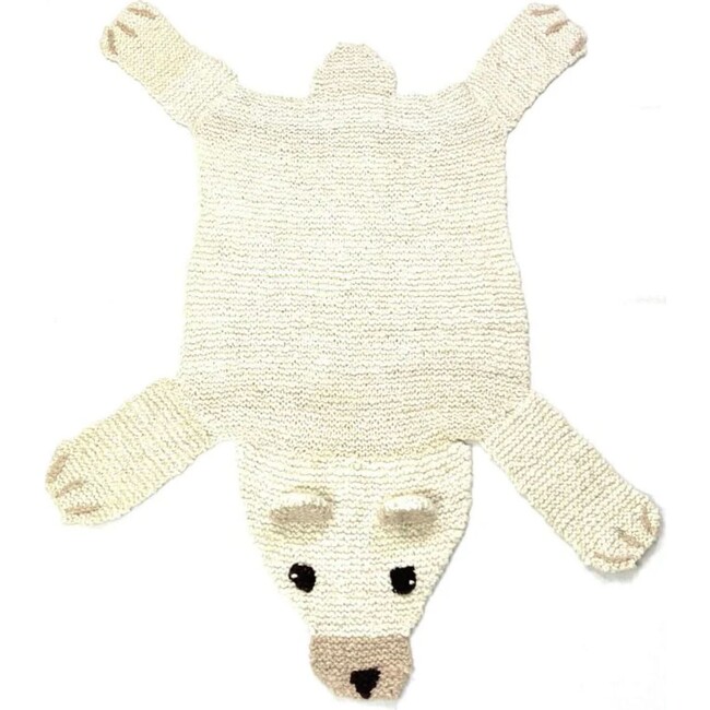 Organic Wool Play Mat + Nursery Rug, Polar Bear - Playmats - 3
