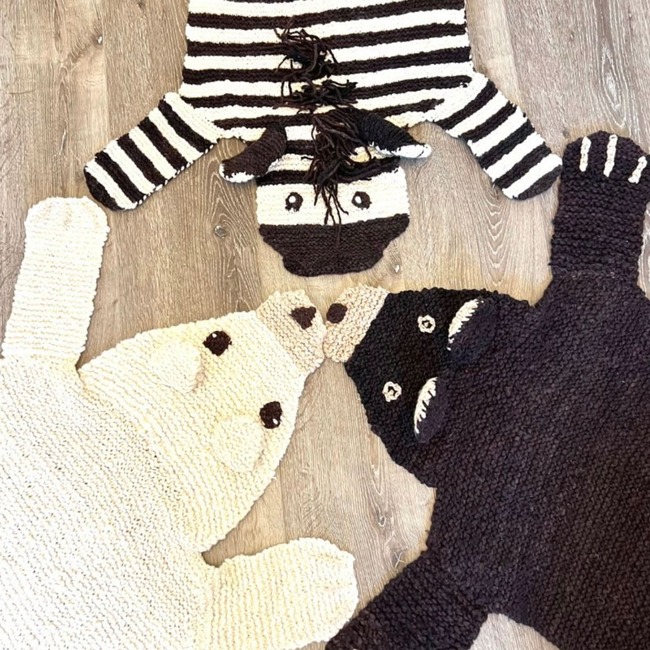 Organic Wool Play Mat + Nursery Rug, Brown Bear