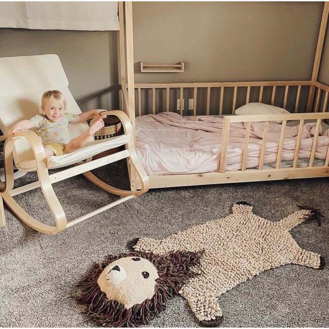 Organic Wool Play Mat + Nursery Rug, Lion - Playmats - 4