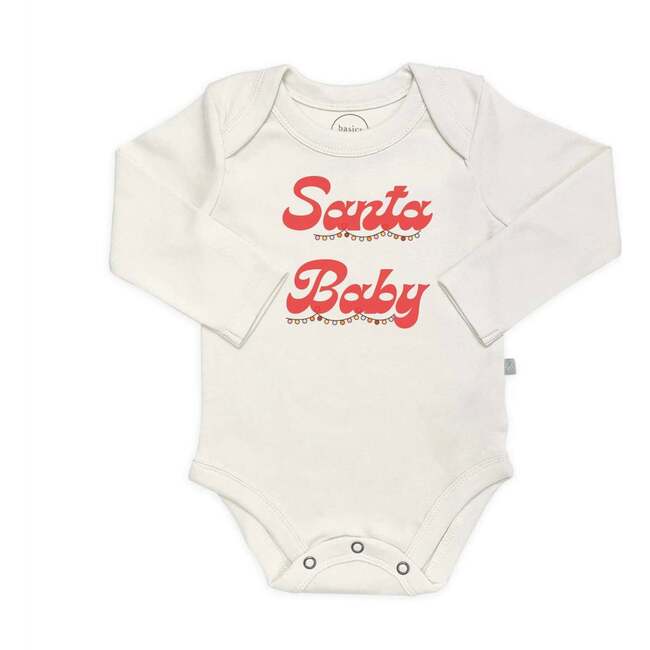 Long Sleeve Graphic Bodysuit, Santa Baby