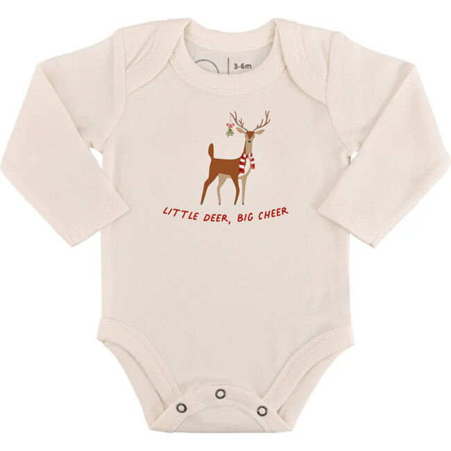 Long Sleeve Graphic Bodysuit, Little Deer Big Cheer