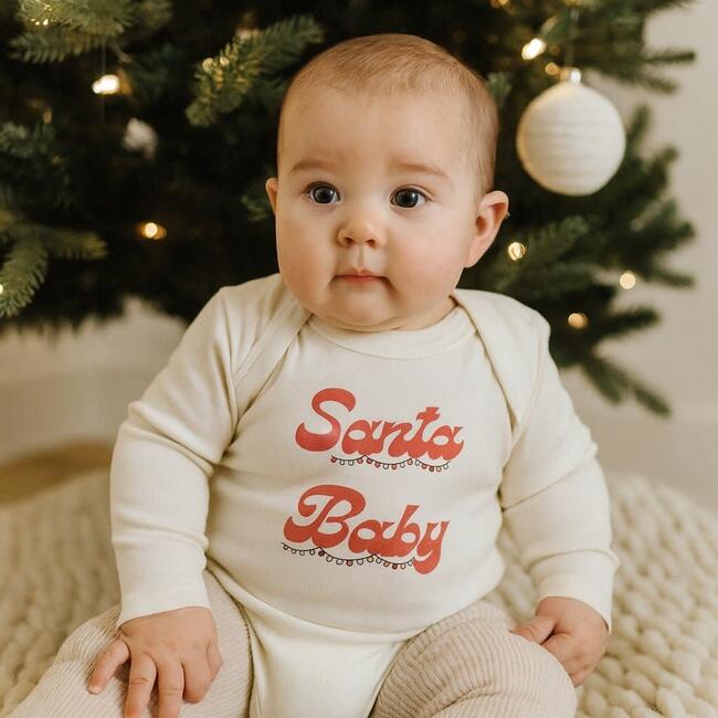 Long Sleeve Graphic Bodysuit, Santa Baby - Onesies - 3