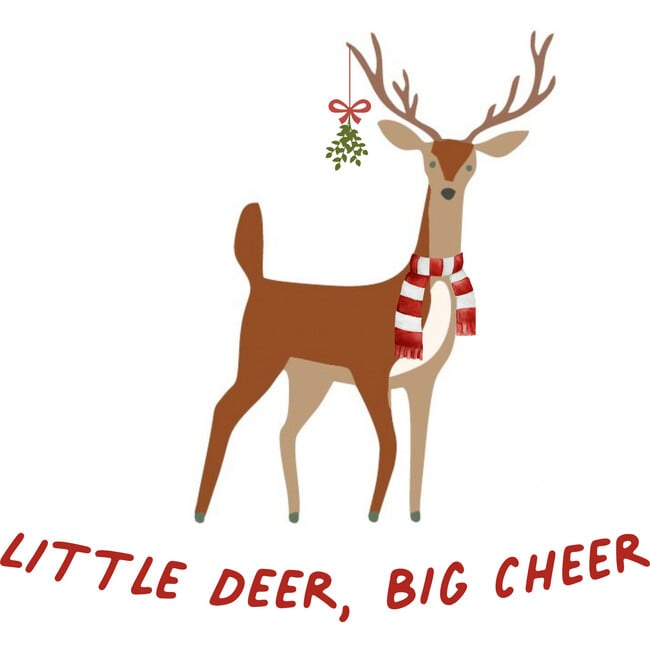 Long Sleeve Graphic Bodysuit, Little Deer Big Cheer - Onesies - 3