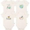 Graphic Bodysuit Set, Spring 4 Pack + 1 Free - Onesies - 1 - thumbnail