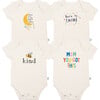 Graphic Bodysuit Set, Inspiring 4 Pack + 1 Free - Onesies - 1 - thumbnail
