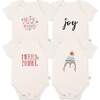 Graphic Bodysuit Set, Holiday 4 Pack + 1 Free - Onesies - 1 - thumbnail