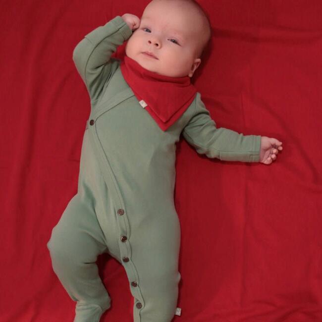 2 Pc.  Footie Set, Red And Green - Footie Pajamas - 3