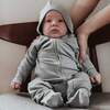2 Pc. Zipper Footie Set, Ivory & Heather Grey - Footie Pajamas - 5 - thumbnail