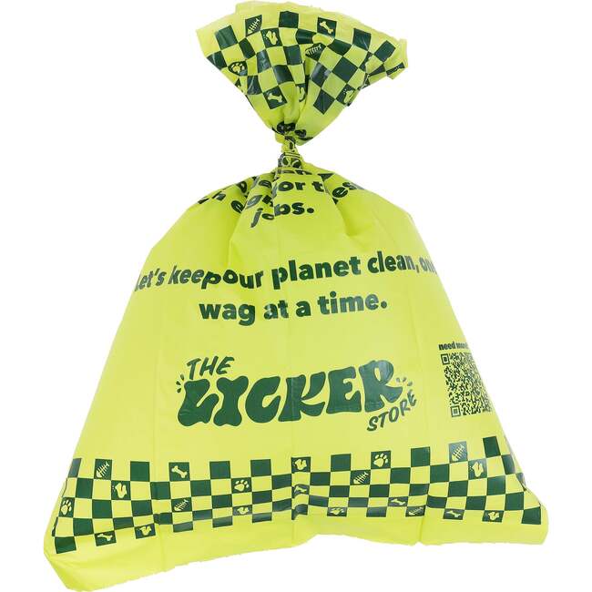 The Licker Store 13 in. x 9 in. Extra Thick Leak Proof Unscented Biodegradable Dog Poop Bags with Rechargeable LED Flashlight Dispenser, Green (120 Count, 8 Rolls) - Poop Bags & Dispensers - 5