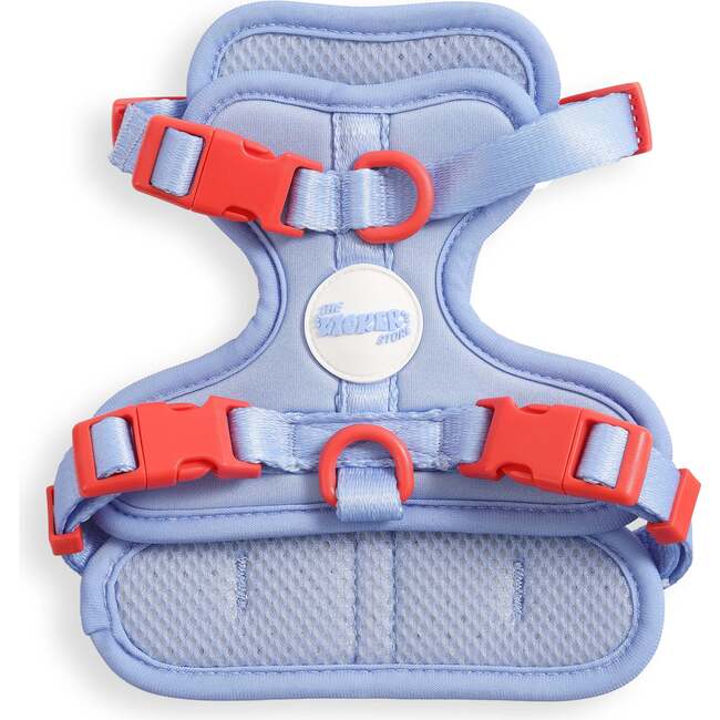 Arlo Adjustable Soft Padded No Pull Pet Harness with 3 Buckles and 3 Leash Clips, Periwinkle