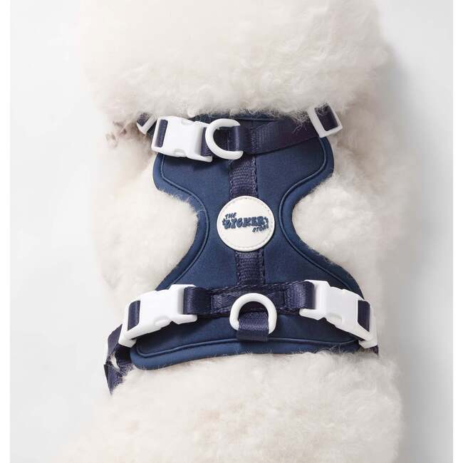 Arlo Adjustable Soft Padded No Pull Pet Harness with 3 Buckles and 3 Leash Clips, Navy - Collars, Leashes & Harnesses - 3