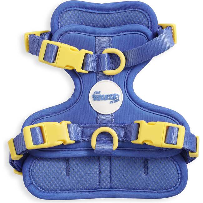 Arlo Adjustable Soft Padded No Pull Pet Harness with 3 Buckles and 3 Leash Clips, Dark Blue