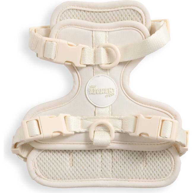 Arlo Adjustable Soft Padded No Pull Pet Harness with 3 Buckles and 3 Leash Clips, Almond