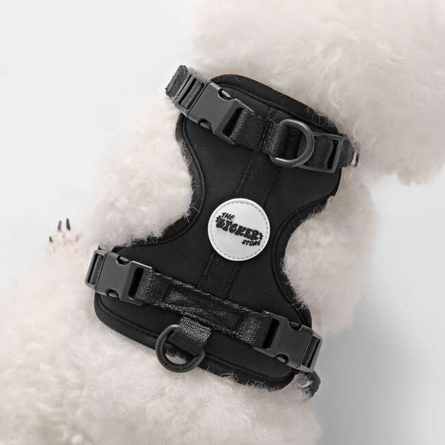 Arlo Adjustable Soft Padded No Pull Pet Harness with 3 Buckles and 3 Leash Clips, Black - Collars, Leashes & Harnesses - 3