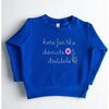 Donuts & Dreidels Baby + Little Kid Hanukkah Sweatshirt, Blue - Sweatshirts - 1 - thumbnail