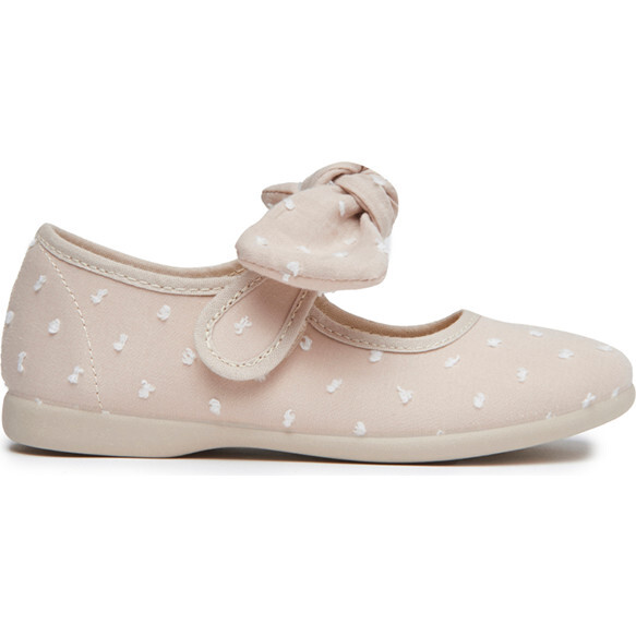 Laura Canvas Swiss-dot Mary Janes, Camel