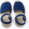 Suede Sandals, Royal Blue - Sandals - 4 - thumbnail