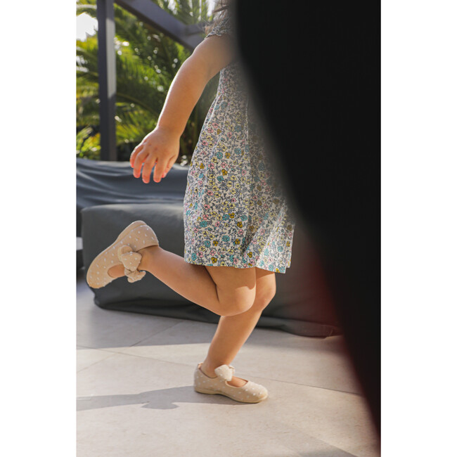 Laura Canvas Swiss-dot Mary Janes, Camel