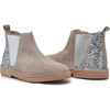 Olivia Glitter & Suede Chelsea Boots, Taupe - Boots - 2 - thumbnail