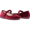 Cassie Velvet Mary Janes, Burgundy - Mary Janes - 2 - thumbnail