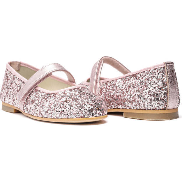 Classic Glitter Mary Janes, Rose